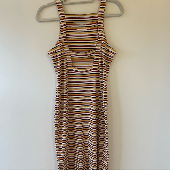 Revolve Brand 1.State Midi Square Neck Dress with Cut Outs on Back - Picture 5 of 8